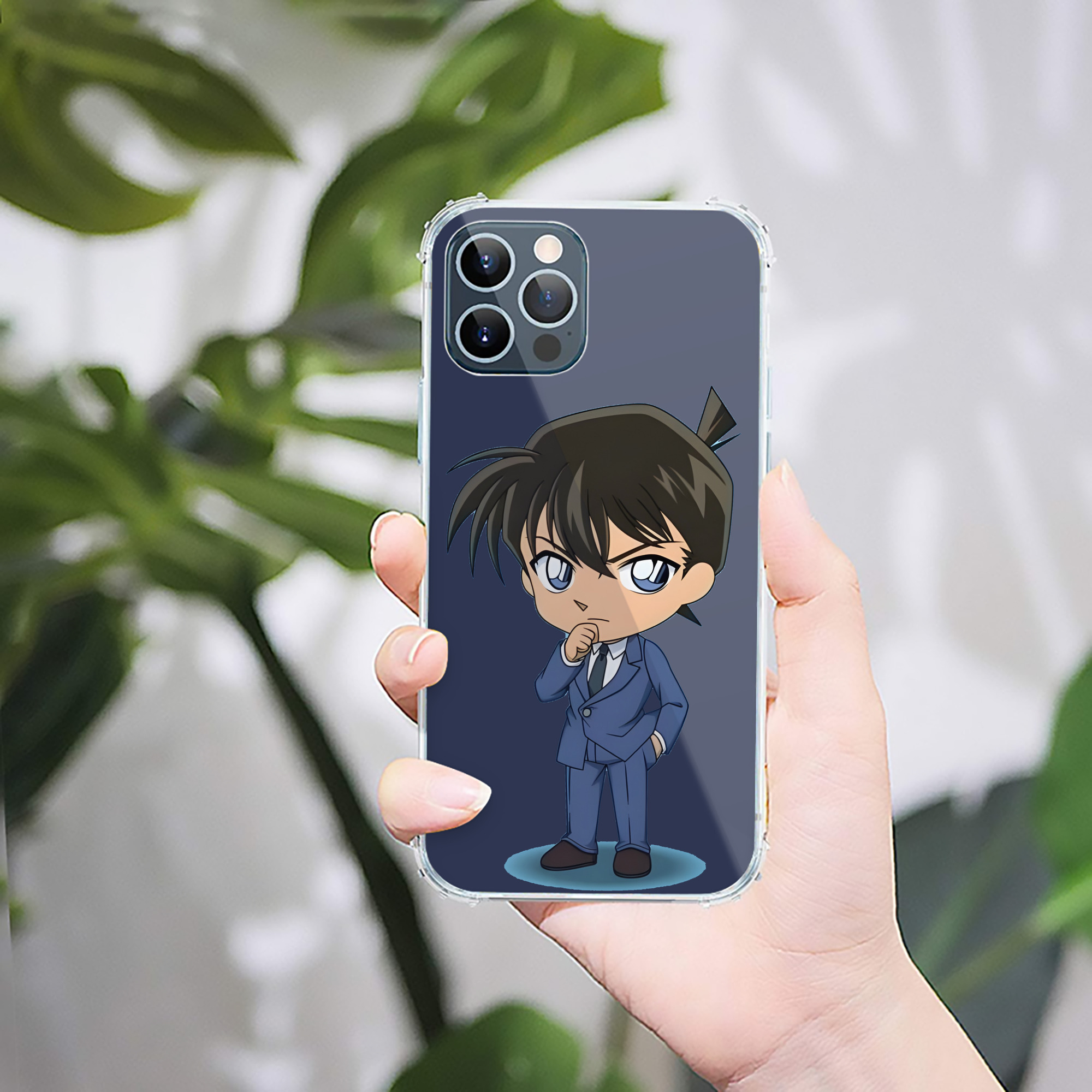 （画像用） 名探偵コナン 江戸川 コナン Detective Conan Conan Edogawa 【iPhone 12シリーズ対応】透明スマホケース（クリアソフトケース）